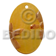 MOP oval  skin 40mm - Shell Pendant
