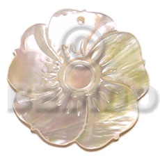 Mop sunshine flower 40mm Shell Pendant