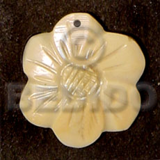 hand made Flower melo 20mm Shell Pendant