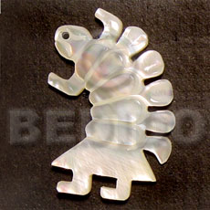 Mop centipede 45mm Shell Pendant