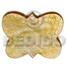 45mm butterfly MOP  droplets design - Shell Pendant