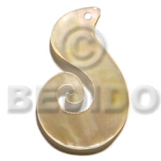 Mop 45mm curly hook Shell Pendant