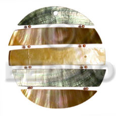 Segmented 3 types of shelll Shell Pendant
