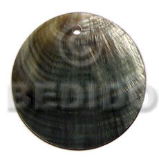 60mm round blacklip Shell Pendant
