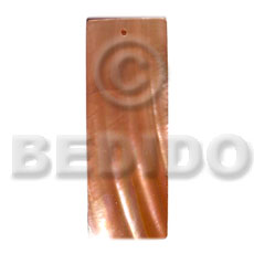 40mmx10mm orange hammershell  resin backing - Shell Pendant