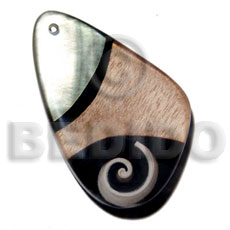 60mmx40mm 7mm thickness everlasting Shell Pendant