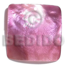 35mm square hammershell pendant / two tone-subdued pink-subdued lilac combination - Shell Pendant