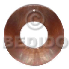 40mm brownlip ring  18mm center hole - Shell Pendant