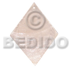 40mmx29mm  natural white capiz diamond - Shell Pendant