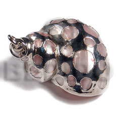 Faint pink turbo shell approx. Shell Pendant