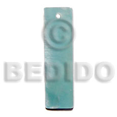 blue  50mmx15mm kabibe bar  resin backing - Shell Pendants
