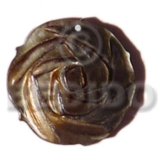 Rose brownlip 35mm Shell Pendants