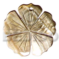 hand made Mop flower 40mm Shell Pendants