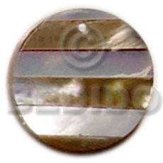 Round hammershell and brownlip stripe Shell Pendants