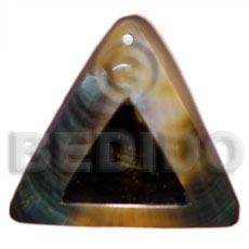 triangle blacklip  skin  45mm - Shell Pendants