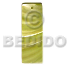 40mmx15mm yellow hammershell  resin backing - Shell Pendants