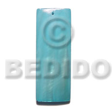 40mmx15mm aqua blue kabibe  resin backing - Shell Pendants