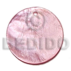 20mm round old rose hammershell Shell Pendants