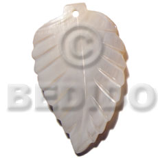 50mmx35mm kabibe shell leaf - Shell Pendants