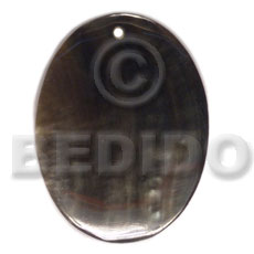 40mmx30mm blacklip oval - Shell Pendants
