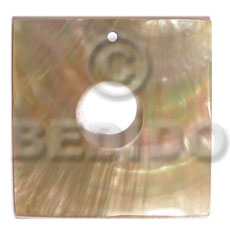 40mm square MOP  15mm center hole - Shell Pendants