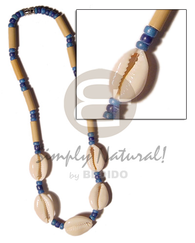 Cut sigay shell bamboo Sigay Necklace