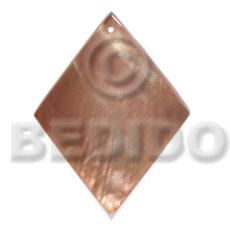 40mmx29mm brownlip diamond Simple Cuts Pendants