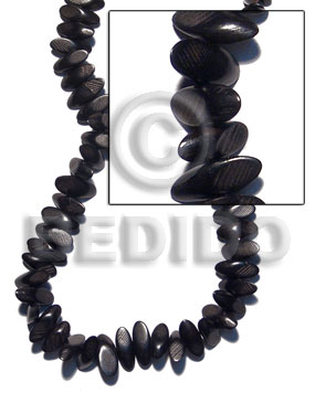 Black camagong slidecut 4mmx8mm21mm Slide Cut Wood Beads