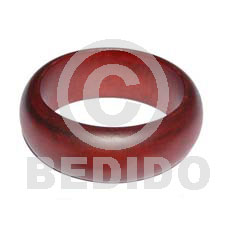 grained,stained, glazed and matte coated high quality nat. wood bangle / wood tones / ht= 27mm / 65mm inner diameter / 10mm  thickness / maroon wood tone  burning - Stained Bangles