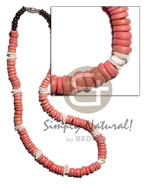 7-8mm peach coco pokalet Surfer Necklace