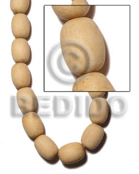 Natural white wood barrel 23mmx30mm Teardrop & Oval Wood Beads