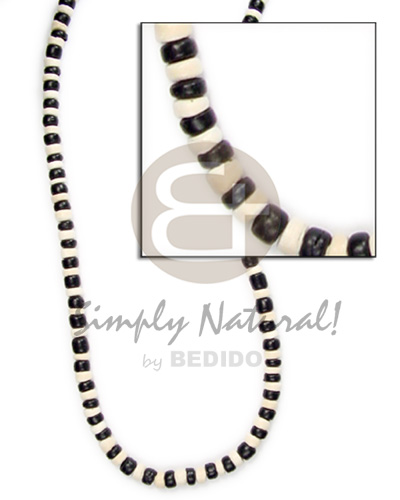 4-5mm coco Pokalet black & white /zebra - Teens Necklace