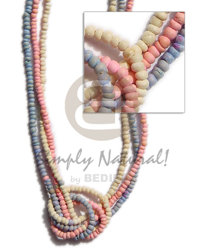 3 rows  knot - 2-3 coco Pokalet pastels - Teens Necklace