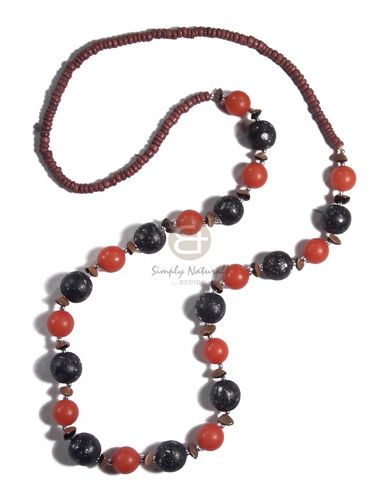 Light brown 4-5mm coco pokalet Teens Necklace