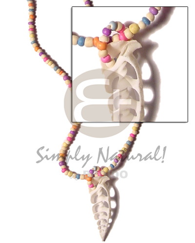 Candy colored 2-3mm coco pokalet Teens Necklace