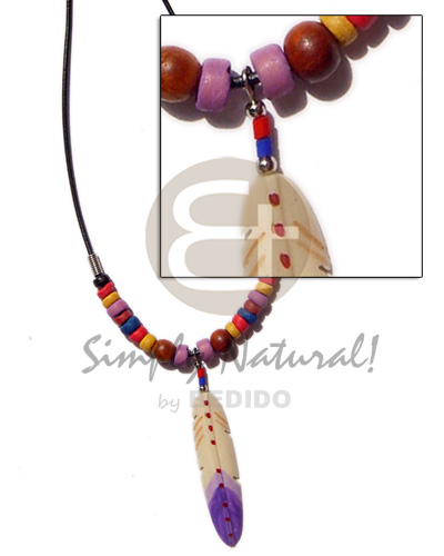 Wax cord coco pukalet Tribal Necklace