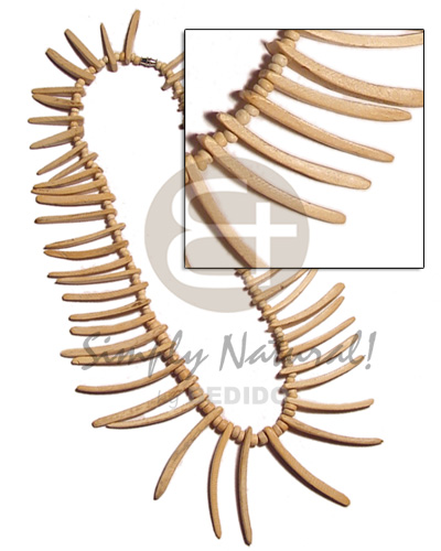 Graduated indian coco tusk Tribal Necklace