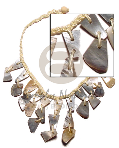 cleopatra macrame / hammershell - Tribal Necklace