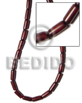 buri tube - maroon - Tube Seeds Beads