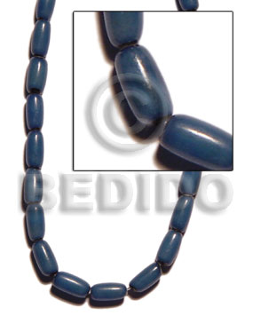 buri tube - blue - Tube Seeds Beads