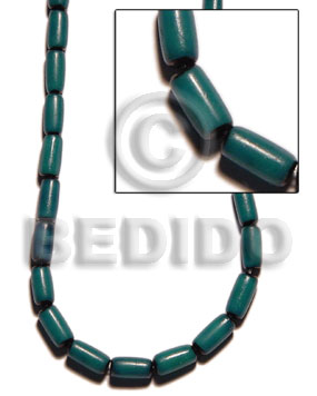 buri tube-blue green - Tube Seeds Beads