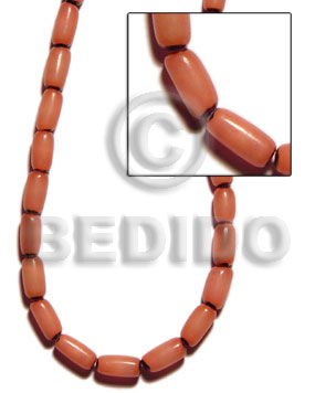 Buri tube-orange Tube Seeds Beads