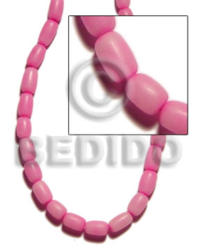 buri tube out skin - baby pink - Tube Seeds Beads
