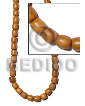 Bayong barrel 11mmx12mm Tube & Heishe Wood Beads