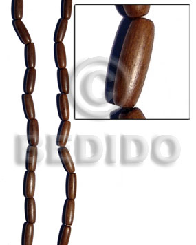 greywood capsule 7mmx20mm - Tube & Heishe Wood Beads