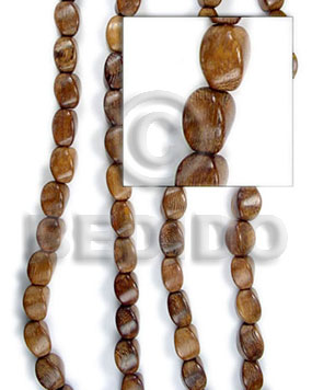 Robles wood twist 10x15mm Twisted Wood Beads