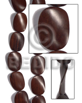 magkuno iron wood twisted 30mmx40x8mm / 10 pcs. - Twisted Wood Beads
