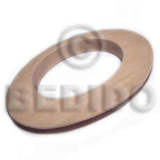 Wholesale Raw Natural Wooden Blank Bangle Casing Only / Ht=12Mmm  / Size= 92Mmx110Mm / Inner Diameter = 70Mm - Unfinished Plain Wooden Bangles