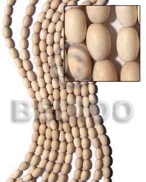 Natural white wood oval 8x10mm Unfinished Wood Beads