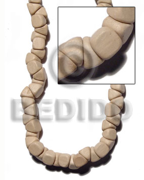"natural white wood" barrel double Unfinished Wood Beads